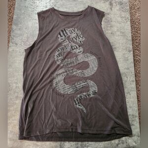 Taylor Swift Gray Graphic Muscle Tee
